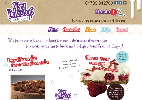 Very Delicious Cheesecakes Website